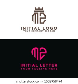 MZ Logo Set modern graphic design, Inspirational logo design for all companies. -Vectors