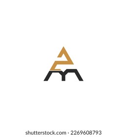 MZ, ZM, Resumen diseño del logotipo del logotipo de la letra monográfica inicial