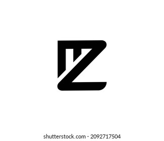 MZ ZM Logo-Design Vektorgrafik-Vorlage
