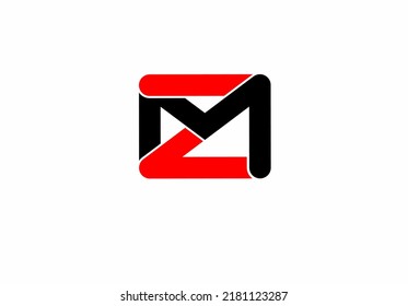 Mz zm m z logotipo monograma aislado en fondo blanco.mz logotipo zm