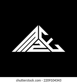MZE letter logo creative design with vector graphic, MZE simple and modern logo in triangle shape.