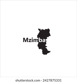 Mzimba Malawi map and black lettering design on white background