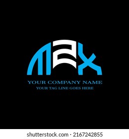 MZX letter logo creative design with vector graphic
