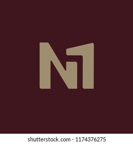 N with 1 logo vector