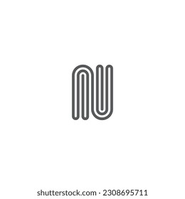 N AND N Abstract initial monogram letter alphabet logo design