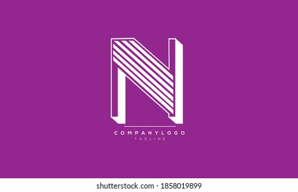 N abstract initials monogram letter text alphabet logo design