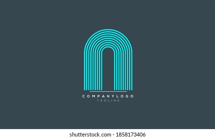 N abstract initials monogram letter text alphabet logo design