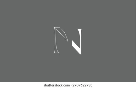 N MONOGRAMA DE LOGOTIPO DE LETRA ABSTRACTAS