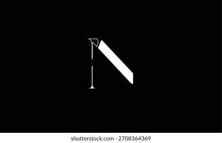 N MONOGRAMA DE LOGOTIPO DE LETRA ABSTRACTAS