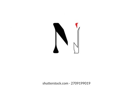 N MONOGRAMA DE LOGOTIPO DE LETRA ABSTRACTAS