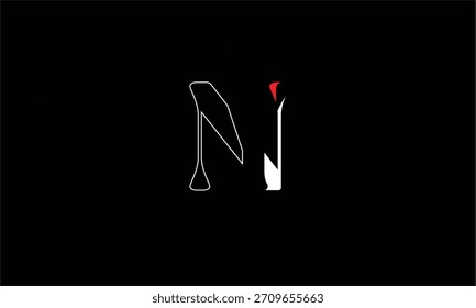 N MONOGRAMA DE LOGOTIPO DE LETRA ABSTRACTAS
