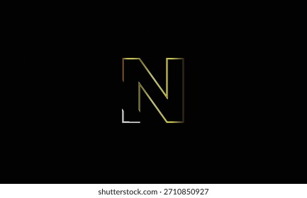 N MONOGRAMA DE LOGOTIPO DE LETRA ABSTRACTAS