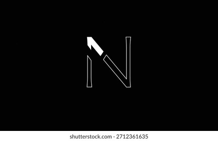 N MONOGRAMA DE LOGOTIPO DE LETRA ABSTRACTAS