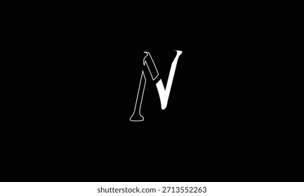 N, MONOGRAMA DEL LOGOTIPO DE LA LETRA ABSTRACTAS