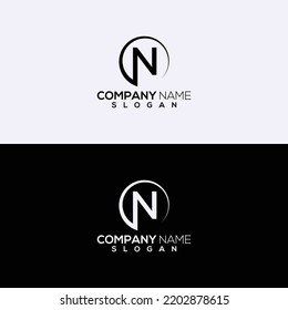 N Abstract Letters Logo Monogram