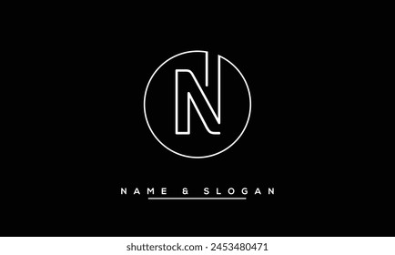 N Abstract Letters Logo Monogram