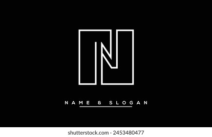 N Abstract Letters Logo Monogram