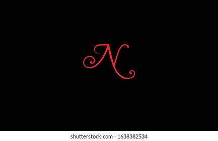 N abstract vector logo monogram to be used for template designs.