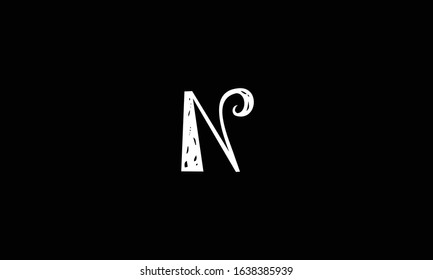 N abstract vector logo monogram to be used for template designs.