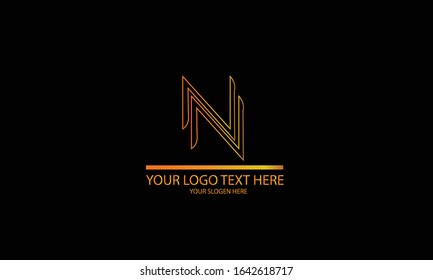 N N N abstract vector logo monogram temlate