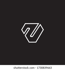 N abstract vector logo monogram template
