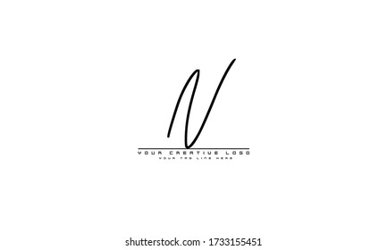 N Brush Stroke Letter Logo Design Stock Vector (Royalty Free) 715074820 ...