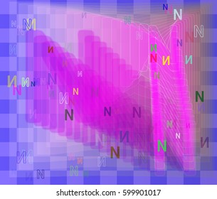 N Alphabet art pattern
