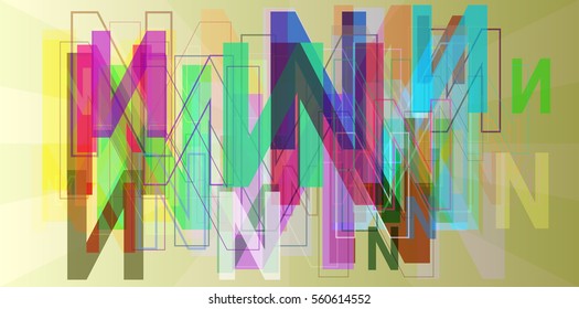 N Alphabet art texture