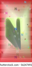 N Alphabet background art