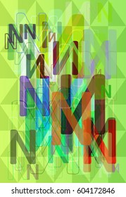 N Alphabet background pattern