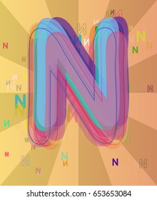 N Alphabet design icon