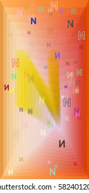 N Alphabet elements texture