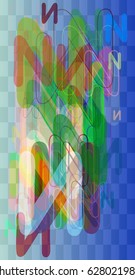 N Alphabet icon pattern