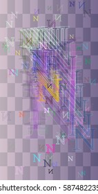 N Alphabet icon texture