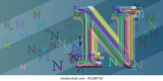 N Alphabet idea elements