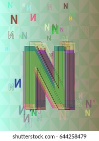 N Alphabet idea icon