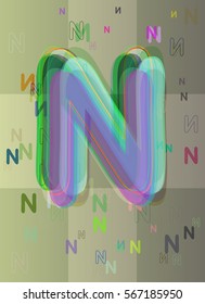 N Alphabet idea template