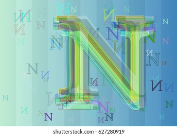 N Alphabet idea texture