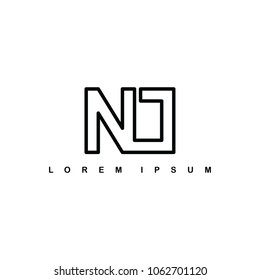 n alphabet letter art theme logo logotype vector