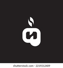 N alphabet letter logo icon in black and white.