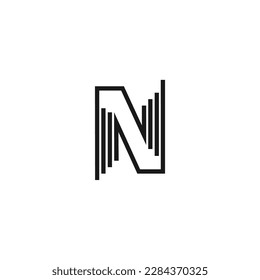 N alphabet letter logo icon design vector