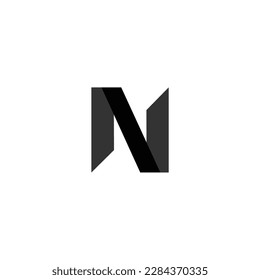 N alphabet letter logo icon design vector