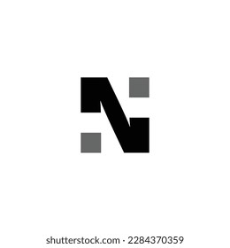 N alphabet letter logo icon design vector