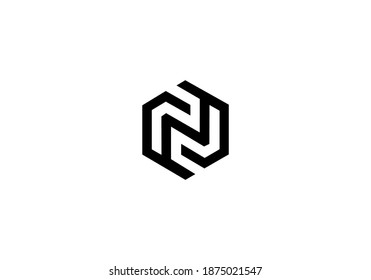 Diseño vectorial del logotipo del alfabeto N