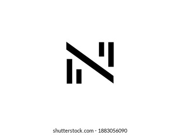 Diseño vectorial del logotipo del alfabeto N