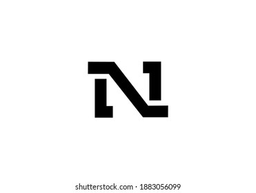 Diseño vectorial del logotipo del alfabeto N