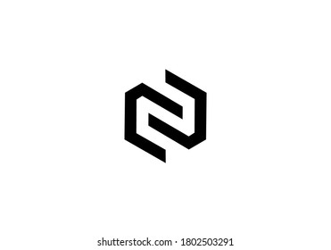 Icono del vector del logotipo del alfabeto N