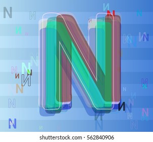 N Alphabet pattern art