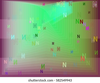 N Alphabet pattern icon