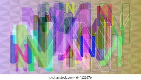 N Alphabet pattern template